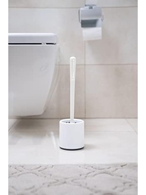 Elivora Store Silikon Klozet Wc Tuvalet Fırçası Beyaz