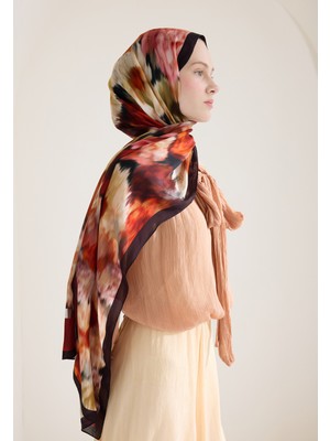 Fresh Scarfs Sweet Peony Floş Viskon Şal Siyah