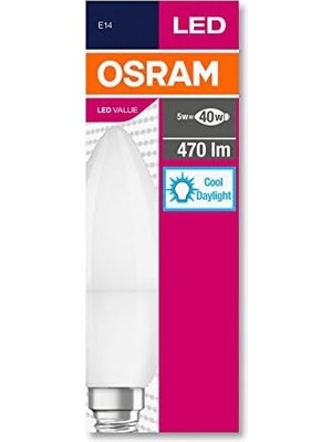 LED 10'lu Paket Mum Clb 40 5W 470 Lümen 6500 Kelvin Beyaz Işık E14 Duy Ampul