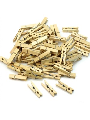 Eco Port 100'LÜ Ahşap Mandal 2.5cm (10'lu PAKET-1000 Adet)