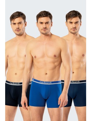 Cacharel Erkek Uzun Paçali 3'lü Boxer 1338/LACIVERT-İNDIGO-SAKS