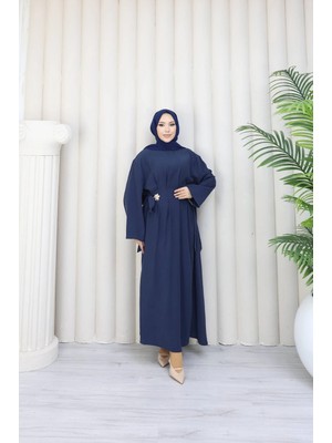 Toka Detaylı Modal Tencel Elbise