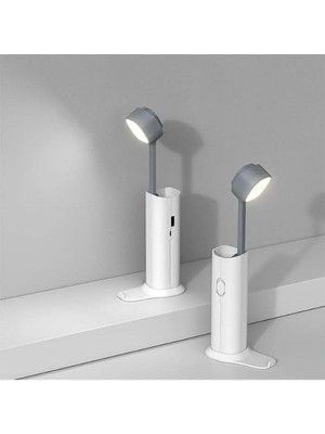 Elivora Store Şarjlı Dokunmatik 20 LED Çalışma Okuma Işığı Masa Lambası Ayarlanabilir Parlaklık Powerbank 1200MAH