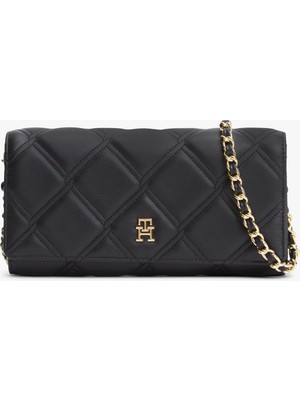 Tommy Hilfiger Th Femınıne Wallet On Chaın Kadın Siyah Cüzdan - AW0AW18795