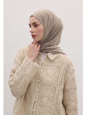 Fresh Scarfs Bambu Penye Şal Naturel Bej