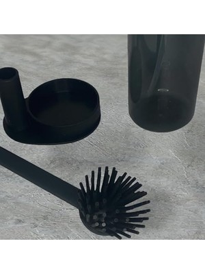 Elivora Store Standlı Plastik Sıvı Sabunluk ve Silikon Bulaşık Sıyırma Fırçası (Kutuludur)