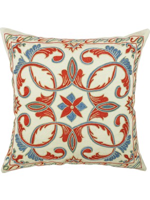 Soho Antiq Siyurgal Çiçekli Ipek Kırlent 50X50 cm
