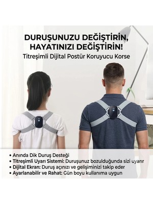 Eco Port Dijital Ekran Titreşimli Dik Durma Korsesi