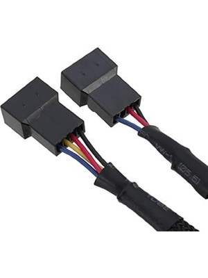Elivora Store Fan Çoklayıcı 2 Port Y Pwm 4 Pin Splitter Çoklayıcı Switch Kablosu 5025