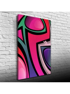 Soyut Çalışma, Canlı Renkler Kanvas Tablo 50 x 70