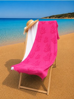 70X140 cm Jakarlı Desenli Modern Tasarım Unisex Plaj Havlusu Baveno