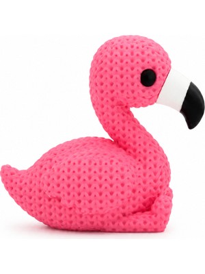 Yapı3D Dekoratif Pembe Flamingo Figürü | Örgü Dokulu Masaüstü Süsü |