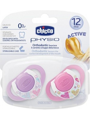 Chicco 2 li Physio Kauçuk Emzik 12 ay+ Kız