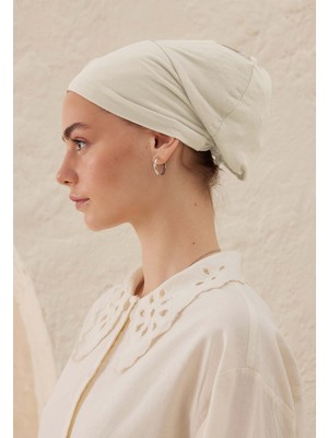 Fresh Scarfs Silikonlu Kaydırmaz Bone Ekru