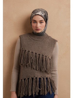 Fresh Scarfs Daria Desen Pamuk İpek Eşarp Duman