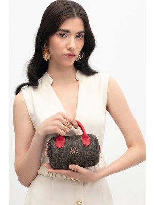 Benetton Kadın Kol Çantası BNT1788 Kahve-Bordo