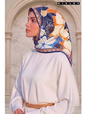 Sisley Elisa Desenli Eşarp S-E-2002 Lacivert