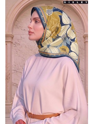 Sisley Elisa Desenli Eşarp S-E-2002 Indigo