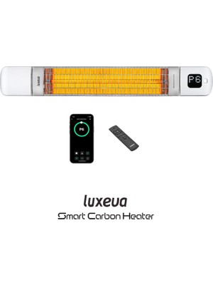 Luxeva Smarty WL Wi-Fi Akıllı Duvar Tipi Infrared Isıtıcı 2500W IP55 Dış Mekan Elektrikli Soba Beyaz
