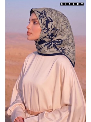 Sisley Elisa Desenli Eşarp S-E-2005 Gri