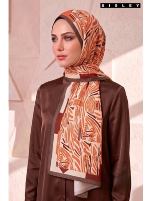 Sisley Esila Desenli Şal S-S-2012 Somon