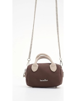 Benetton Kadın Kol Çantası BNT1825 Kahve-Taş