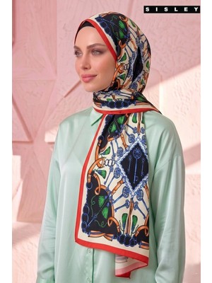 Sisley Esila Desenli Şal S-S-2011 Kırmızı