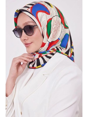 Benetton Sıena Desenli Eşarp B-E-1009 Siyah