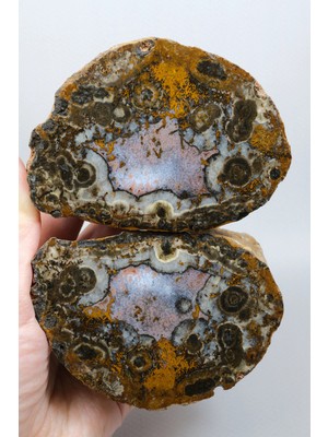 Healcrystal Karadeniz Bantlı Akik, Altın Oker Yumrulu Akik ve Yarı Şeffaf Lavanta Çekirdeği