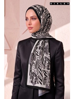 Sisley Esila Desenli Şal S-S-2012 Siyah