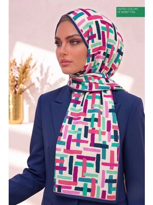 Benetton Fiore Desenli Şal B-S-1011 Lila