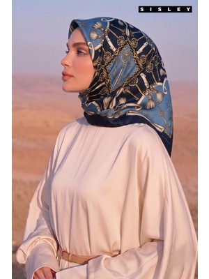 Sisley Elisa Desenli Eşarp S-E-2003 Indigo