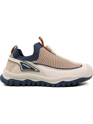 Pepino 2233 Bej Lacivert Çocuk Sneakers