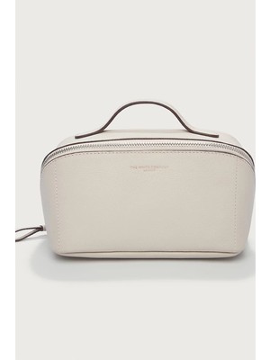 The White Company Saffiano Deri Katlanabilir Mini Makyaj Çantası