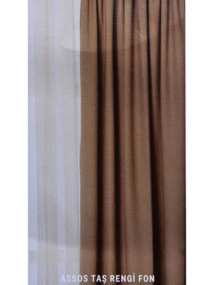 Premier Home Assos Taş Rengi Fon Perde 150X260