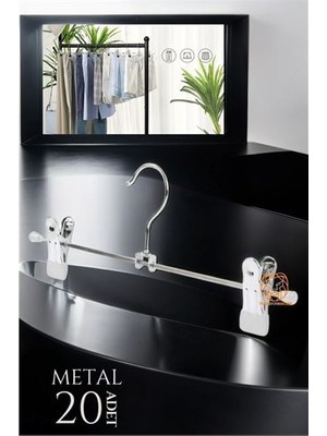Nemere Metal Etek Pantolon Askısı - Mandallı Etek Askısı Pantolon Askısı 20 Adet