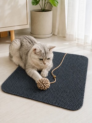 Minuz Kedi Tırmalama Paspası Çıngıraklı Toplu Oyun Halısı Kedi Yatma Dinlenme Alanı Tırmalama Matı Ev Içi Kedi Oyuncağı