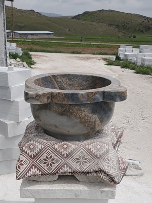 Deca Stone Mermer Hamam Kurnası - Ateş Gri Mermer Hamam Kurnası