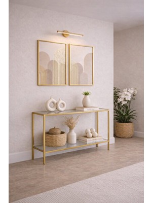 Empressco Modern Kahve Dresuar, Şık ve Fonksiyonel Köşe Konsolu 100X85X30