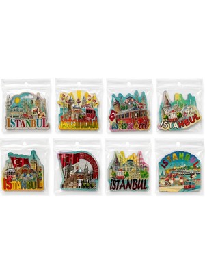 Ett Istanbul Temalı Silikon Buzdolapı Süsü Magnet 7,5*7,5