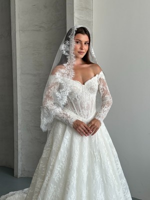 Merve 2.5 Mtfransız Dantel Duvak