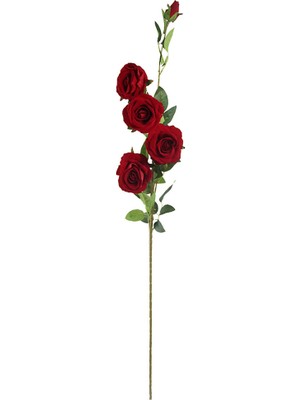Dekorsende Yapay Gül Dal 5'li Kırmızı 115 cm
