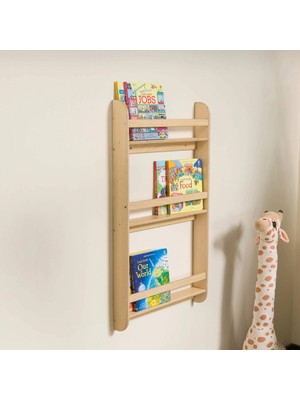 Furnirem Montessori Duvara Monte Kitaplık-3 Raflı