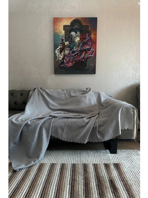 Sofline Kadife Şönil Koltuk Örtüsü, Kaymaz Kanepe Örtüsü, Koltuk Şalı (180 x 220cm)