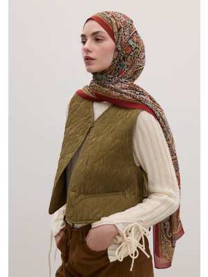Fresh Scarfs Nordic Paisley Desen Şal Kırmızı