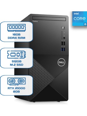 Dell Vostro 3020 N2046VDT3020MT I5 13400 16 GB Ddr4 512 GB M.2 SSD Rtx A1000 8gb W11P Desktop