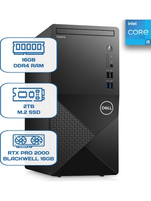 Dell Vostro 3020 N2046VDT3020MT I5 13400 16 GB Ddr4 2 Tb M.2 SSD Rtx Pro 2000 Blackwell 16GB W11P Desktop