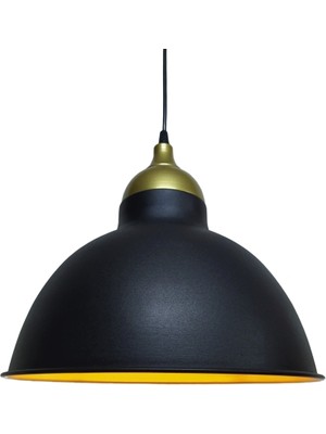 Rsylight Metal Siyah Gold Rustik Retro Dekoratif Kafe Mutfak Sarkıt Avize