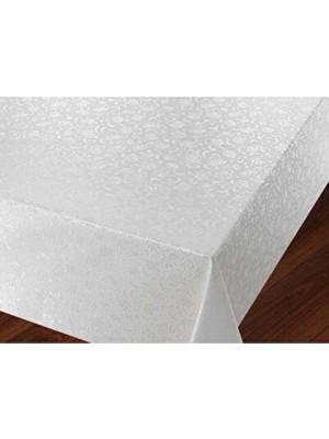 Empressco Beyaz Pvc Astarlı Masalar Için Şık ve Pratik Silinebilir Masa Örtüsü