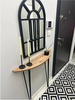 Empressco Yarım Ay Oval Dresuar - Atlantik Çam, Siyah Ayak, 80CM Şık Tasarım